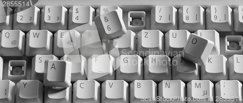 Image of broken computer keyboard