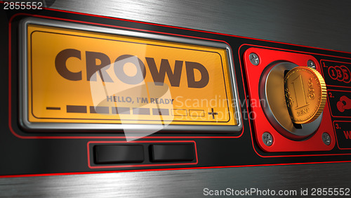 Image of Crowd on Display of Vending Machine.