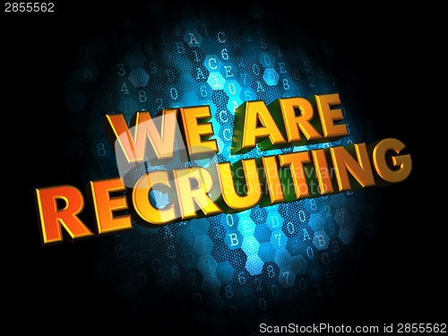 Image of We are Recruiting - Gold 3D Words.