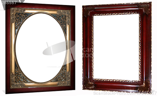 Image of Ornate Gold and Cherry Frames