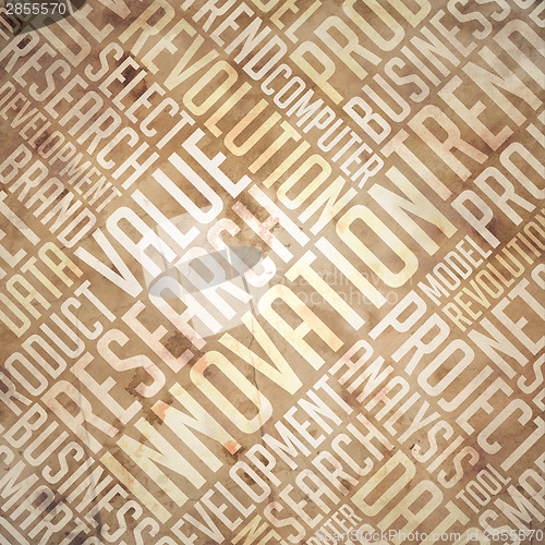 Image of Innovation Background - Grunge Wordcloud Concept.