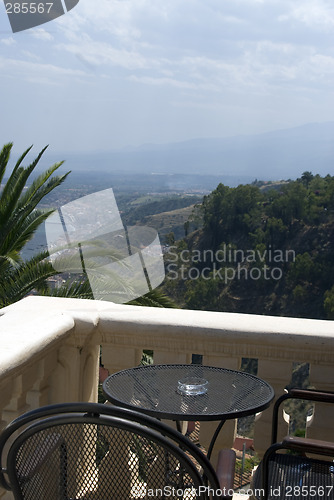 Image of villa patio over sea