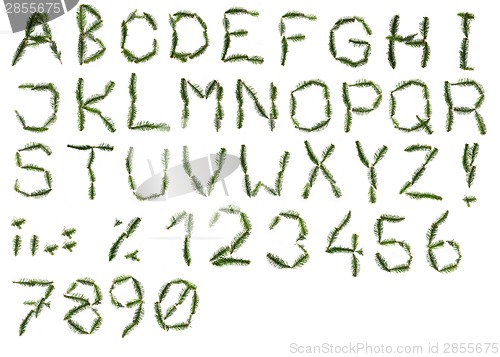 Image of alphabet from the rest of christmas tree 