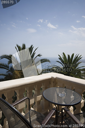 Image of villa patio over sea