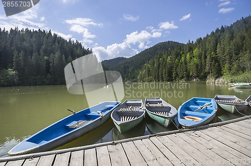 Image of Boat docks on lake