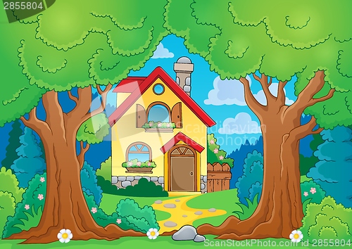 Image of Tree theme with house