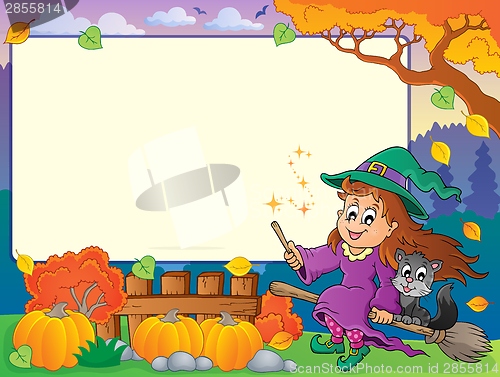 Image of Autumn frame with Halloween theme 2