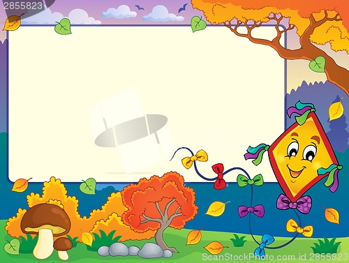 Image of Autumn frame with kite 1