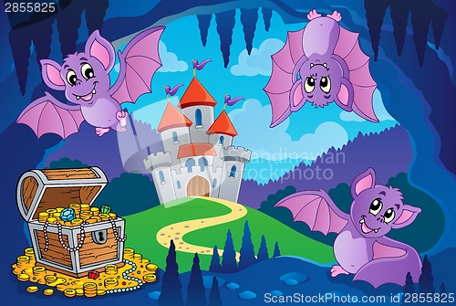 Image of Bats in fairy tale cave