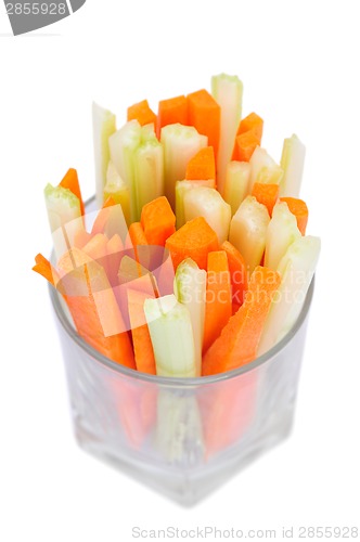 Image of Fresh green celery and carrot