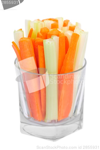 Image of Fresh green celery and carrot