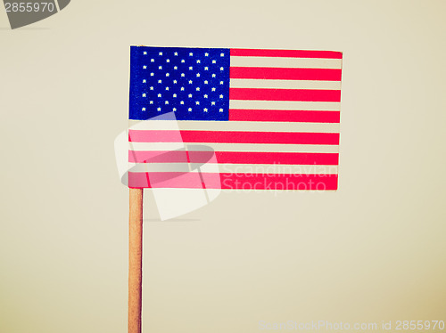 Image of Retro look American flag