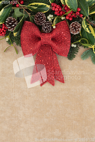 Image of Christmas Red Bow Decoration