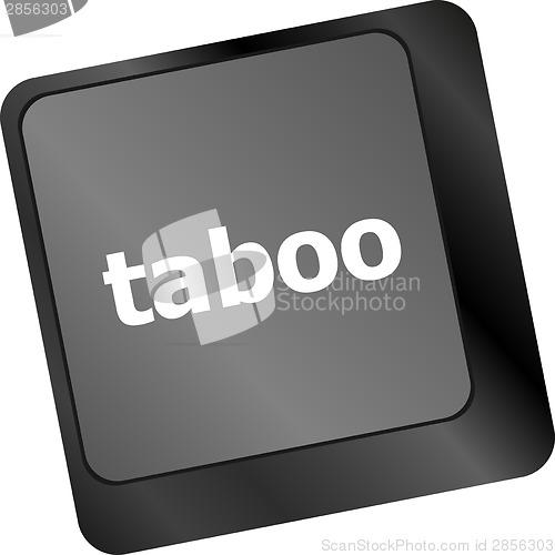 Image of Computer keys spell out the word taboo