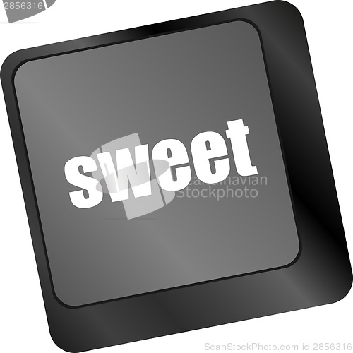 Image of sweet word button on keyboard keys