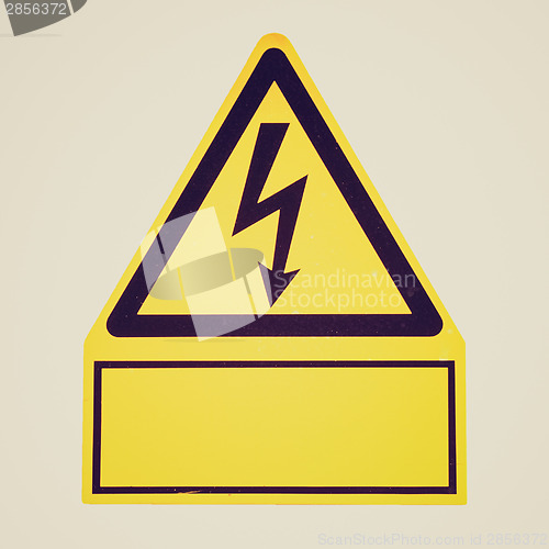 Image of Retro look Danger of death Electric shock