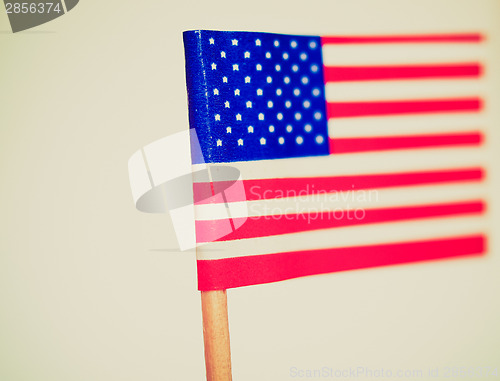 Image of Retro look American flag