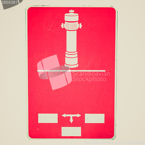 Image of Retro look Fire hydrant sign