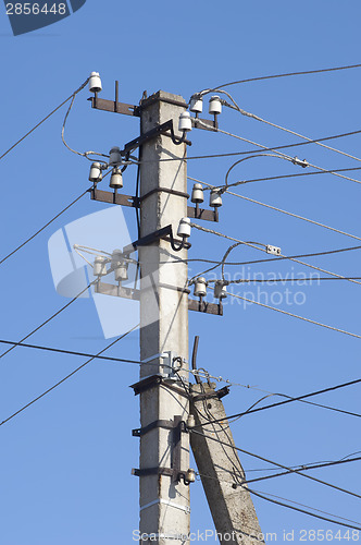 Image of metal electric post