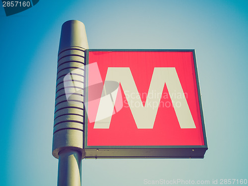 Image of Retro look Subway sign