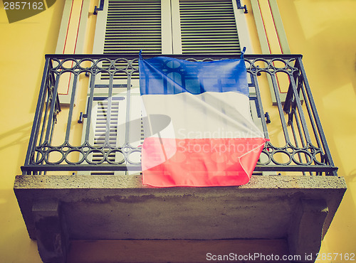 Image of Retro look French flag