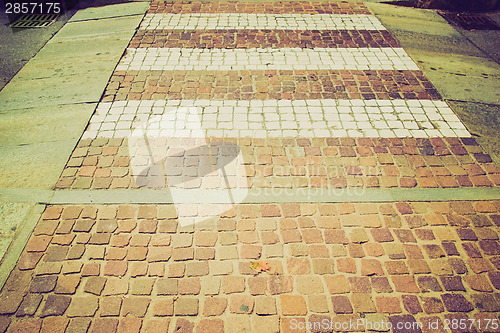 Image of Retro look Zebra crossing