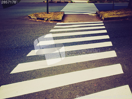 Image of Retro look Zebra crossing