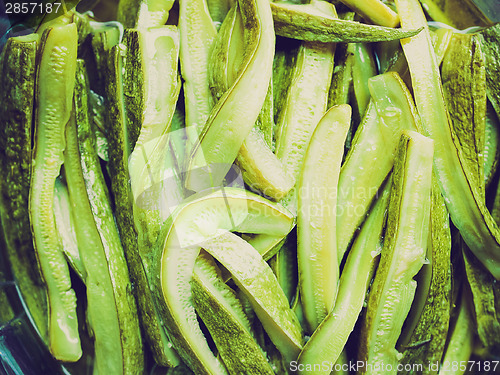 Image of Retro look Courgettes zucchini