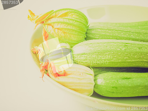 Image of Retro look Courgettes zucchini