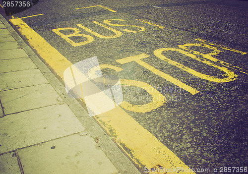Image of Retro look Bus stop sign