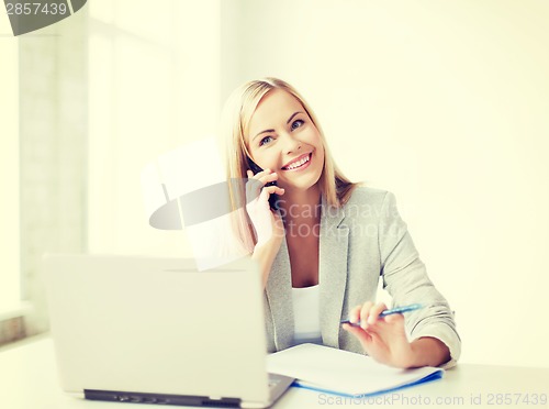 Image of businesswoman with phone