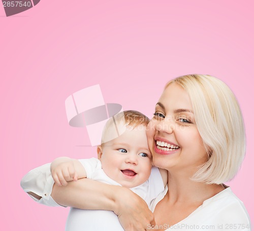 Image of happy mother with smiling baby