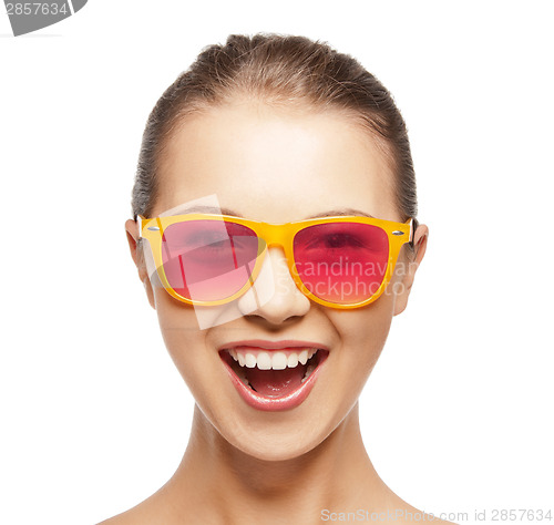 Image of happy teenage girl in shades