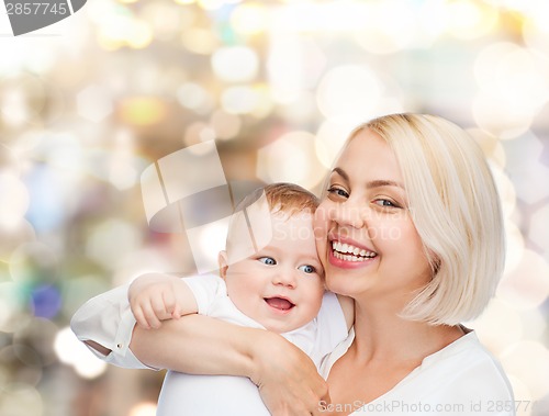 Image of happy mother with smiling baby