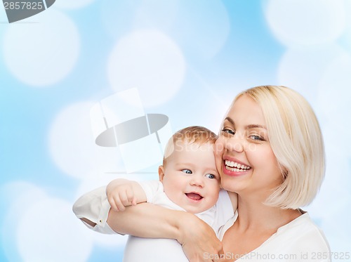 Image of happy mother with smiling baby
