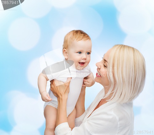 Image of happy mother with smiling baby