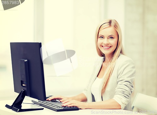 Image of businesswoman with computer
