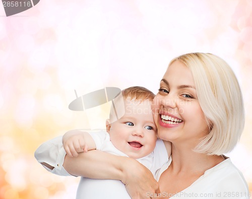 Image of happy mother with smiling baby