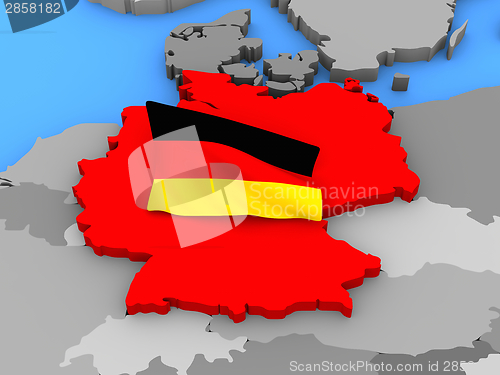 Image of Germany standing out of map
