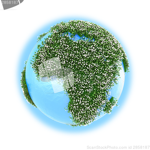 Image of Africa on planet Earth 