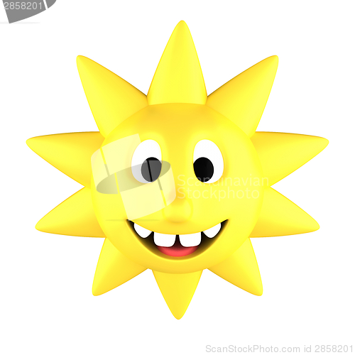 Image of Yellow sun smiling