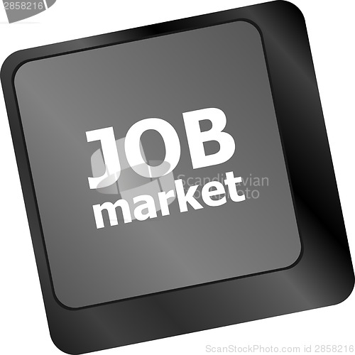 Image of Job market key on the computer keyboard