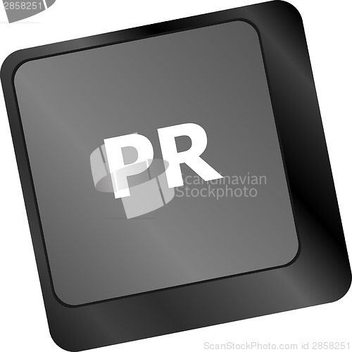 Image of Marketing concept: computer keyboard with word PR