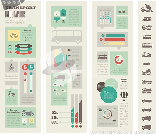 Image of Transportation Infographic Template.