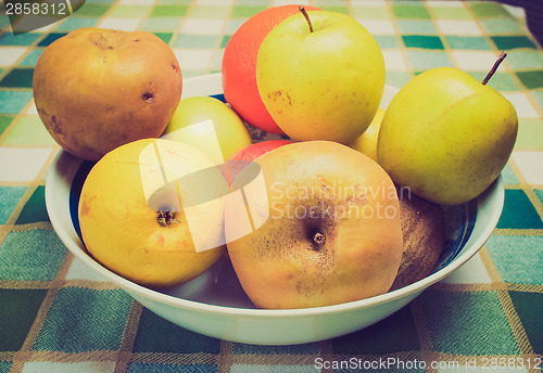 Image of Retro look Fruits picture