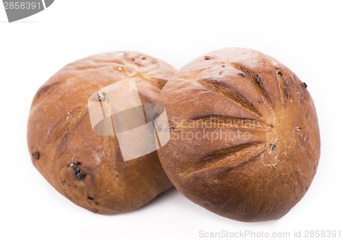 Image of bread on a white background