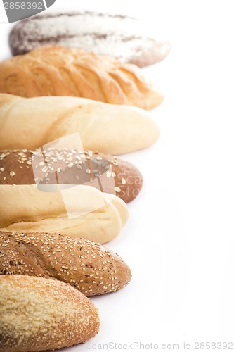 Image of bread on a white background