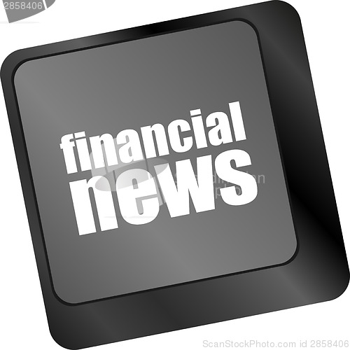 Image of financial news button on computer keyboard