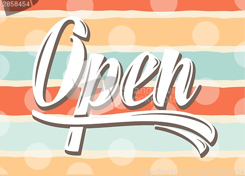 Image of retro open sign