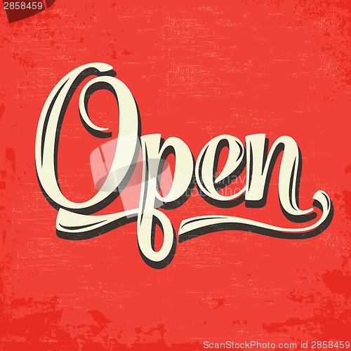 Image of retro open sign